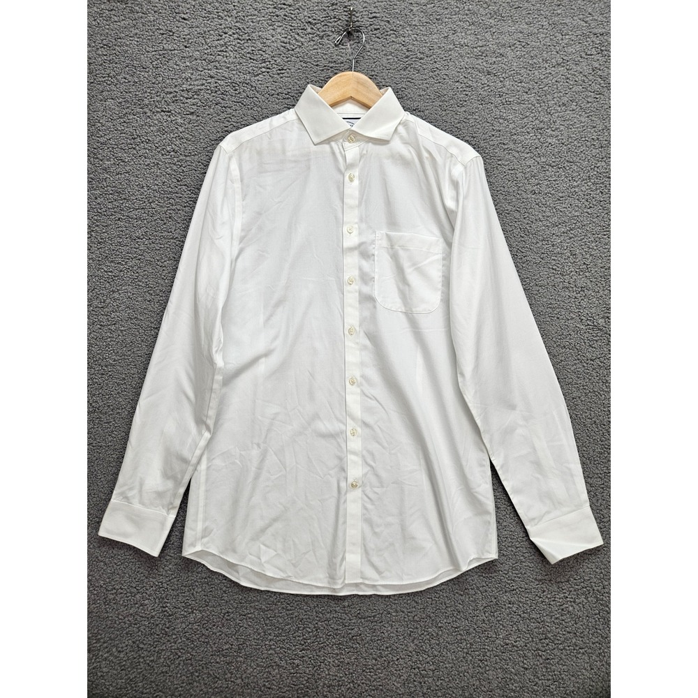 Charles Tyrwhitt Dress Shirt 16/36 White Extra Slim Fit Non-Iron Cotton Business